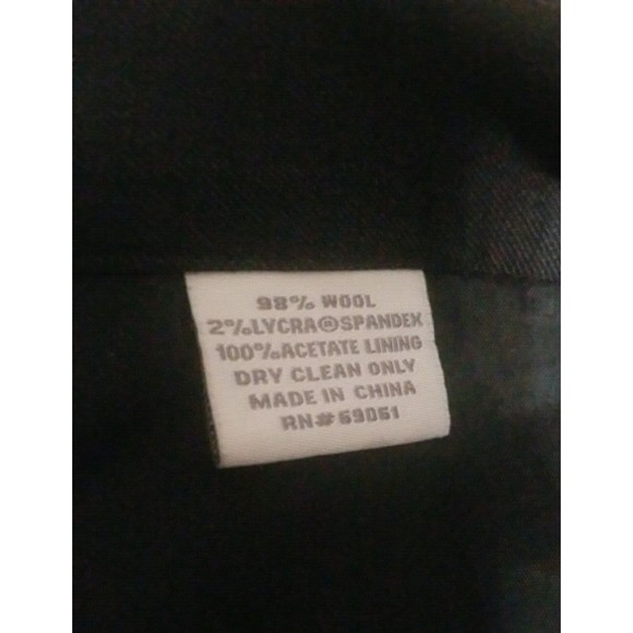 Neiman Marcus Dress Career Pants Wool  Plus Womens Size 16 Black Stretch - Picture 11 of 12